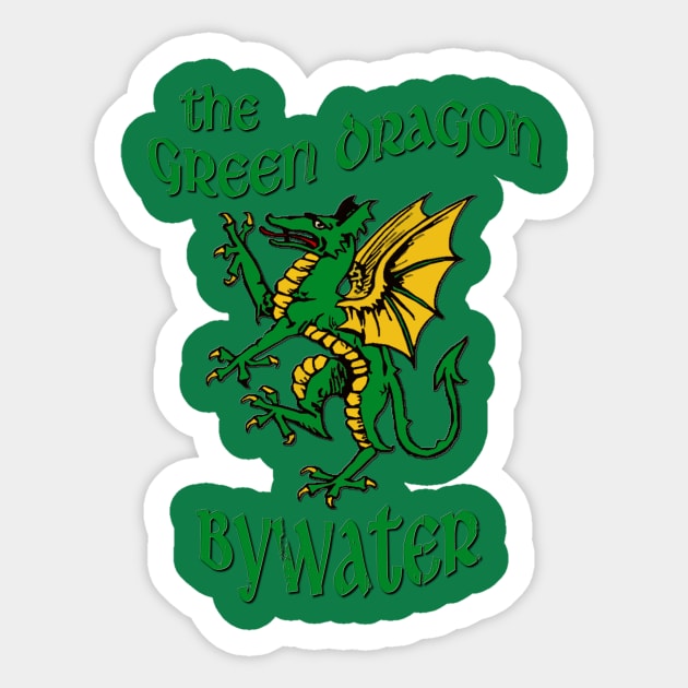 The Green Dragon - Bywater Sticker by G. Patrick Colvin